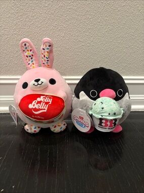 Zuru Snackles Series2-Flossie(Jelly Belly) n’ Penelope(Baskin Robbins)8”plushies